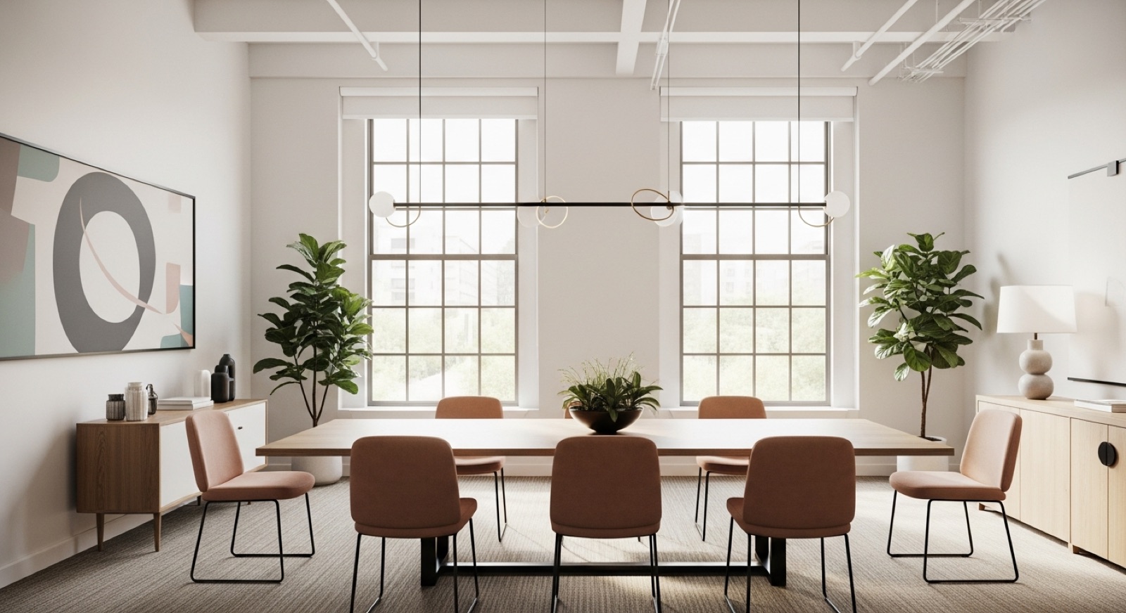A bright modern meeting space